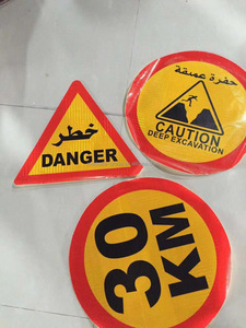 <span class=keywords><strong>Cartello</strong></span> Riflettente in Alluminio 'Rallentare' ROADSAFE, Resistente alle Intemperie, Impermeabile, Resistente ai Raggi UV, Diametro 300mm/450mm, 1 Pezzo - Product Image 6