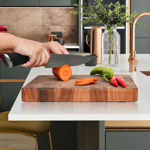 Planche à découper moderne en fibre de bois de noyer double face, bloc de bambou écologique personnalisé - Product Image 3