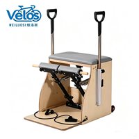 Silla de Pilates Profesional Velos de Madera de Arce, Silla de Estabilidad Ajustable de Alta Calidad y Duradera para Uso en Estudio