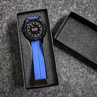 Montre pour homme SABER, bracelet en silicone noir, chiffres arabes, boucle magnétique, bande en caoutchouc, boule magnétique, vente en gros