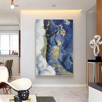 Vente en gros de toile d'art mural abstraite moderne pour la décoration intérieure Texture 3D Pigment épais Peinture à l'huile faite à la main