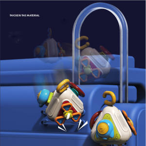 Juguete Sensorial de Plástico Giratorio de Seis Caras, Cubo de Actividades Educativo Musical para Bebés - Product Image 4