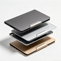Dompet Pria Minimalis Logam Anti-RFID Kelas Atas, Tempat Kartu Aluminium Ultra Tipis, Dompet Kartu Kredit Bisnis Anti-Pencurian