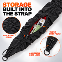 Lanière de téléphone en nylon froncé personnalisée OEM ODM avec poche zippée dissimulée et sangle de pochette détachable