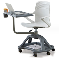 Chaise d'école fabriquée en Chine, mobilier de salle de classe, chaise de formation en PP avec tablette d'écriture