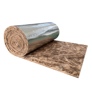 Lana de Vidrio Ecológica Resistente al Fuego, Color Marrón, con Revestimiento de Lámina de Aluminio, para Aislamiento Térmico Comercial y Residencial, Manta de Fibra de Vidrio - Product Image 1