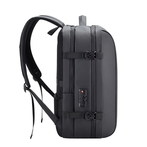 Nieuwe waterdichte PU nylon rugzak met geometrisch patroon, gebogen schouderbanden, 36-55L, anti-diefstal USB-poort, draagbaar, zakelijke laptoptas - Product Image 2