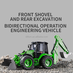 Huina 1579 1/14 2.4G 9CH RC 2in1 chargeur-pelle Bulldozer pelle rétrocaveuse camion d'ingénierie - Product Image 2