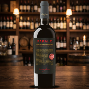 Vin rouge italien Primitivo Di Manduria DOP Papale Vin de table sucré pour viande rouge et fromages vieillis 6 bouteilles par boîte - Product Image 3