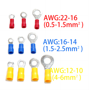 Terminales <span class=keywords><strong>de</strong></span> Anillo Aislados <span class=keywords><strong>de</strong></span> Cobre/Latón <span class=keywords><strong>Serie</strong></span> RV con Férula <span class=keywords><strong>de</strong></span> Estaño para Energía <span class=keywords><strong>El</strong></span>éctrica - Product Image 5