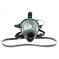 Masque SCBA pour pompier, masque facial complet en silicone robuste, pince-nez réglable, membrane vocale pour la respiration en cas d'incendie