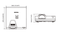 Projecteur laser 3LCD à courte focale PT-TMZ400C 1080P 4000 ANSI Lumens avec batterie intégrée, portable, garantie 3 ans, pour les entreprises et l'éducation