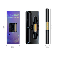 Poudre à ongles chromée double couleur 2-en-1 effet miroir, stylo pigment laser holographique professionnel pour manucure artistique