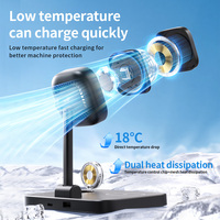 Nouveau Chargeur Magnétique Sans Fil 3-en-1 Pliable et Ajustable 18W pour Montre Connectée, Charge Rapide Type-C, Support Magnétique 2024