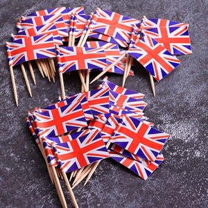 Tùy chỉnh Đảng tráng miệng Gậy cupcake toppers Cocktail chọn tre tăm Cờ Giấy cờ thực phẩm chọn với thanh - Product Image 5