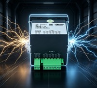 EASTSONG ES72-I3 Medidor de Corriente CA Trifásico de 72x72mm, Amperímetro Digital LED Rojo 5A 1A RS485 Half-Duplex Modbus RTU Clase 0.5