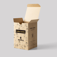 Boîte d'emballage personnalisée avec impression de logo, en papier kraft recyclé, carton de qualité supérieure, pour thé, café en poudre, boîte cadeau, finition mate.