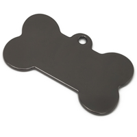 Plaque de logo de crochet de chien en alliage de zinc couleur pistolet étiquette en métal de conception de lettre personnalisée pour collier de chien