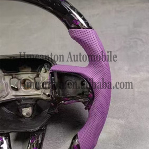 Nuevo Volante Deportivo Popular de Fibra de Carbono Forjada y Cuero Perforado con LED para Dodge Challenger - Product Image 5