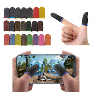 Manchettes de doigt pour jeux mobiles avec logo personnalisé, anti-transpiration, en fibre d'argent scintillante, pour écran tactile, stabilisateur pour PUBG Mobile - Product Image 1