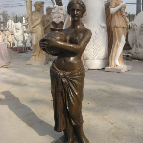 Großhandel antike Bronze Dame Statue