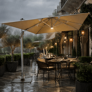 <span class=keywords><strong>Sombrilla</strong></span> Cantilever LED para Terraza de Hotel, Estructura Reforzada de Múltiples Brazos de Aluminio, Resistente a la Decoloración, <span class=keywords><strong>Toldo</strong></span> para Exteriores - Product Image 1