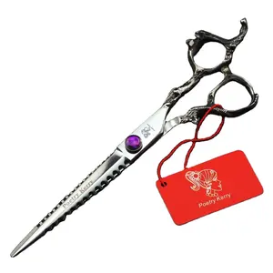 7.0 Inch Long Handle Imported High-end Hairdressing Scissors Flat Shear Unique Design Bearing Scissors Barber Shop Scissors Size
