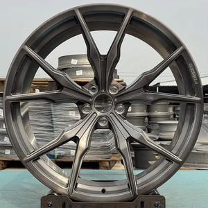 Rines de Aleación de Aluminio Forjado Personalizados de 18*8J 5X112 5X114.3 5X108 5X100 5X120, Diseño Multirradio, Color Gris Cepillado, Cóncavos Profundos para Automóviles - Product Image 5