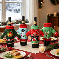 Housses de bouteille de vin en tricot de Noël / Sacs pour bouteilles de vin (4 styles)