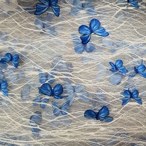 <span class=keywords><strong>Tela</strong></span> <span class=keywords><strong>de</strong></span> Tul con Mariposas Azules en 3D, <span class=keywords><strong>Tela</strong></span> Bordada con Mariposas para Vestidos <span class=keywords><strong>de</strong></span> Niñas y Decoración <span class=keywords><strong>de</strong></span> Eventos, Gran Venta - Product Image 5
