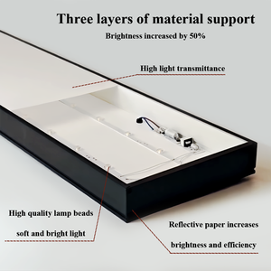 หลอดไฟ LED ทรงสี่เหลี่ยมทำจากพลาสติก48W เพื่อการให้แสงสว่างที่ดีเยี่ยมในพื้นที่ทำงานในสำนักงานที่ทันสมัย - Product Image 3