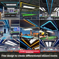 Lumière linéaire LED en aluminium sans ombre moderne pour billard, snooker, table de jeu, décoration de salle de jeux, bureau