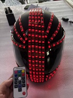 Casque LED d'Halloween Danse DJ Clubwear Danse Performance Discothèque Lumineux Robot Chapeau Lumineux Couvre-chef Fête masque LED costume