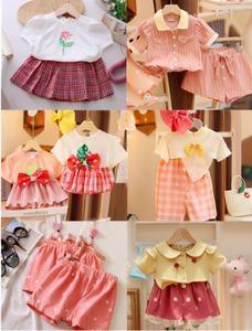 Conjuntos de Ropa Casual de Verano para Niños, Camisa y Pantalones Cortos, Estampados Variados, Poliéster, Tallas Variadas, Listos para Enviar - Product Image 3