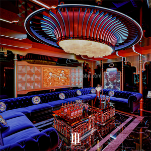 Canapé d'angle moderne en U pour fabricants, canapé <span class=keywords><strong>VIP</strong></span> en velours écologique bleu lac pour discothèque, mobilier de salon - Product Image 4