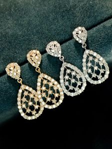 Pendientes de Diamantes Naturales de Oro de 18K Xinfly, 0.62ct, Forma de Gota, Huecos, Elegantes, Estilo Diario y Formal, Joyería de Oro Real en Oferta - Product Image 4