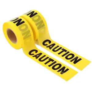 เทปเตือน PE ยางสีเหลืองที่กั้นบอกความปลอดภัยพร้อมคุณสมบัติการพิมพ์แบบกำหนดเอง - Product Image 1