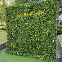 H-fw528 Mur végétal en herbe artificielle de 8 pieds x 8 pieds, décoration murale en herbe, vente chaude, mur végétal de haute qualité, toile de fond verte pour mariage