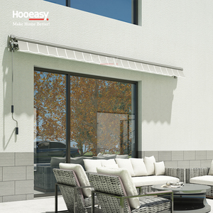 Hooeasy balcon extérieur mural étanche rétractable auvent de toit en métal manuel réglable bras pliant auvents en aluminium - Product Image 5
