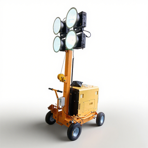 Torre de Iluminación con Generador Silencioso Tipo Carretilla, Mástil Ajustable de 6 m de Altura y 4 Luces LED de 300 W, Torre de Iluminación ANJ6150 - Product Image 4
