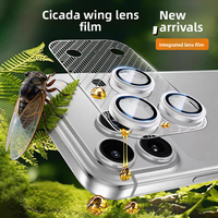Film de protection en verre trempé Cicada Wing tout-en-un ultra-fin 0,4 mm anti-reflet 95 % AR AF pour iPhone 17 Pro Max Pro