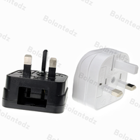 NEMA 1-15R USA US 2 Pin vers UK British 3 Pin Plug Power Socket With 13A Fuse Shuko UK Plug Adapter AC Power Cord Outlet