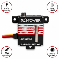 Servomoteur numérique sans noyau étanche ultra-mince 10 mm XQ-S2210F 11 kg avec engrenages en acier inoxydable pour pièces d'avion RC 8,4 V XQ-POWER