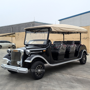 <b>8</b> Seater Black Retro Electric Vintage Classic Car With Waterproof Canopy Sightseeing Shuttle Vehicle For Scenic Spots - Product Image 6