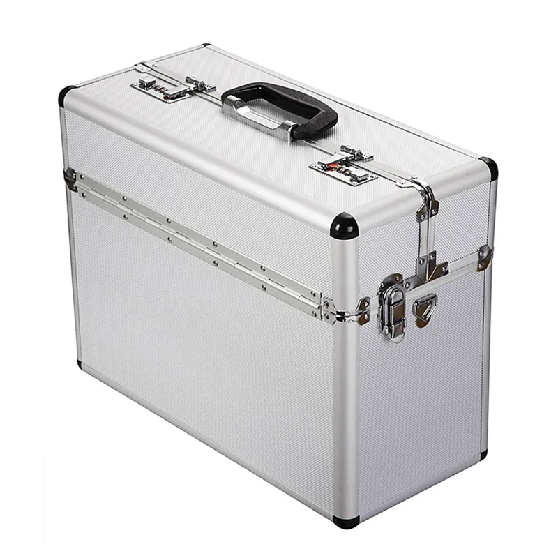Customized Aluminum Tool Box Aluminum Metal Hard Case Tool Case Tool Organizer Equipment Case With Strap