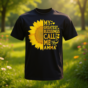 Camiseta del Día de la Madre con la frase: Mis mayores bendiciones me llaman Amma - Product Image 3