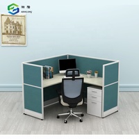 Mobilier de bureau élégant cloison en aluminium poste de travail bureau en forme de L