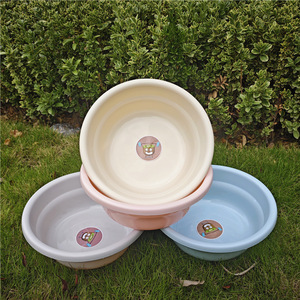 Bassine en plastique épaissi pour enfants, bébés, lavage des pieds, lessive, cuisine, lavage des légumes, ronde, durable, 26-38 cm - Product Image 1