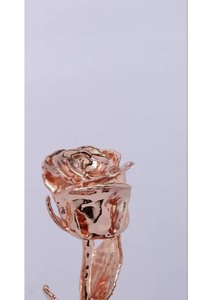 Signature 18K Rose Gold Plated 7 Inch Real Rose Elegant Gift <b>Box</b> Perfect Romantic <b>Keepsake</b> for Graduation Anniversary - Product Image 3