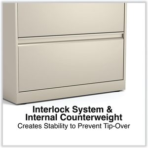 Meuble de classement latéral Alera 30'' x 18,63'' x 28'' avec 2 tiroirs pour dossiers format légal/lettre, couleur putty - Product Image 6